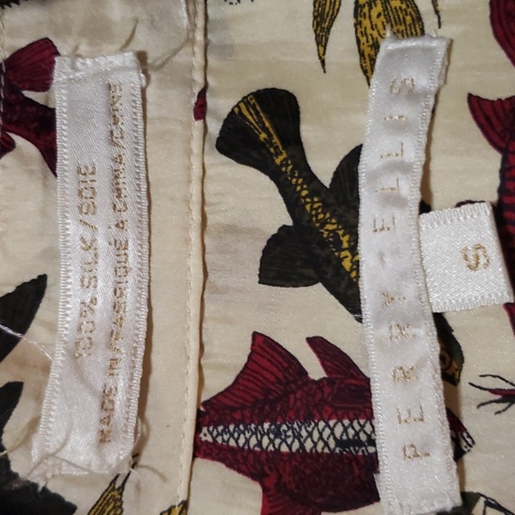 Vintage Perry Ellis men's short sleeve button down FISH PRINT 100% silk - Picture 2 of 5